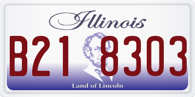 IL license plate B218303