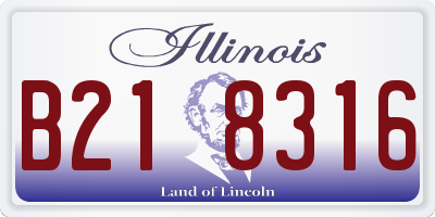 IL license plate B218316