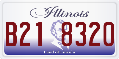 IL license plate B218320