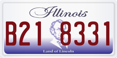 IL license plate B218331