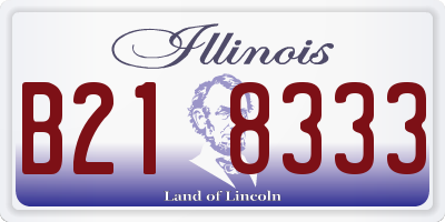 IL license plate B218333