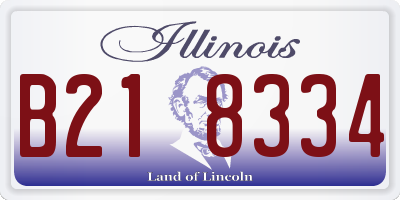 IL license plate B218334