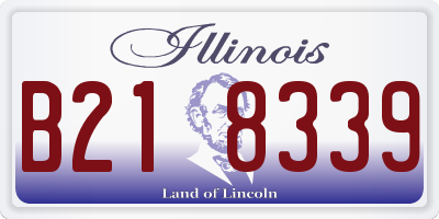 IL license plate B218339