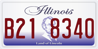 IL license plate B218340