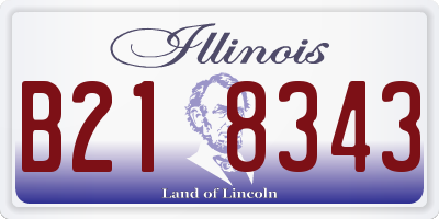 IL license plate B218343