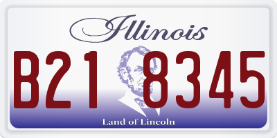 IL license plate B218345