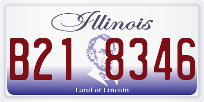 IL license plate B218346