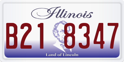 IL license plate B218347