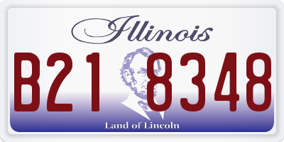 IL license plate B218348