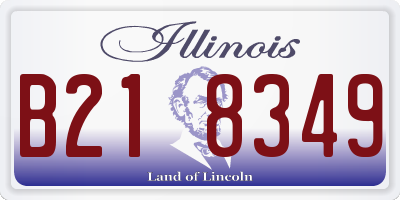 IL license plate B218349