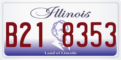 IL license plate B218353
