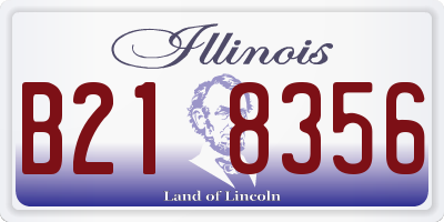 IL license plate B218356