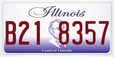 IL license plate B218357