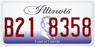 IL license plate B218358