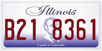 IL license plate B218361
