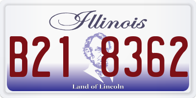 IL license plate B218362