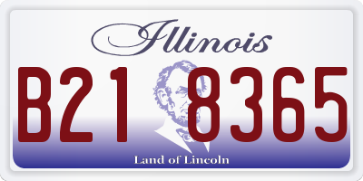IL license plate B218365
