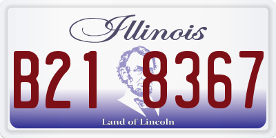 IL license plate B218367