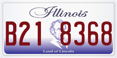 IL license plate B218368