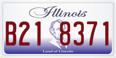 IL license plate B218371