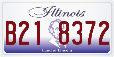 IL license plate B218372