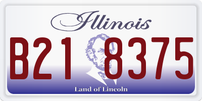 IL license plate B218375