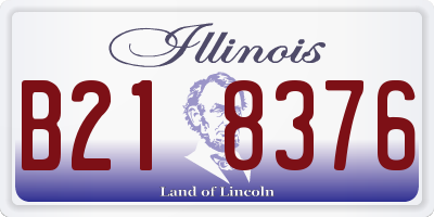 IL license plate B218376