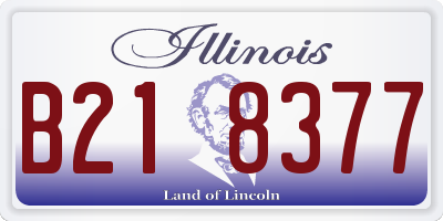 IL license plate B218377