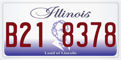 IL license plate B218378