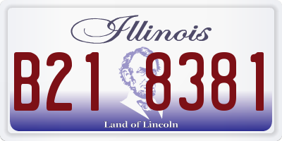 IL license plate B218381