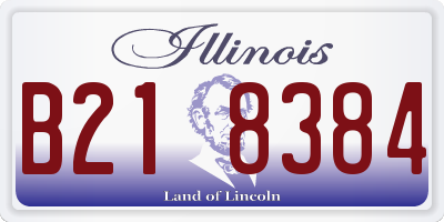 IL license plate B218384