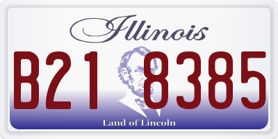 IL license plate B218385
