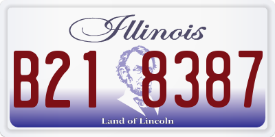 IL license plate B218387