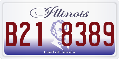 IL license plate B218389