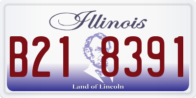 IL license plate B218391