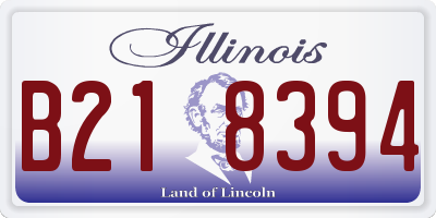 IL license plate B218394