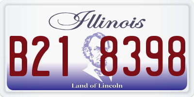 IL license plate B218398