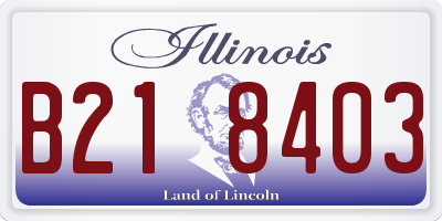 IL license plate B218403