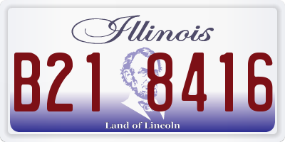 IL license plate B218416