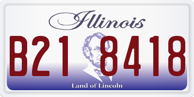 IL license plate B218418