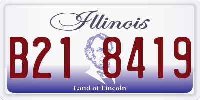 IL license plate B218419