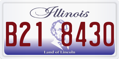 IL license plate B218430