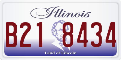 IL license plate B218434