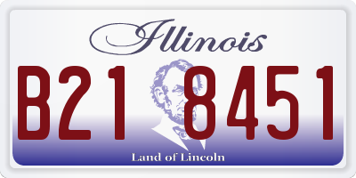 IL license plate B218451
