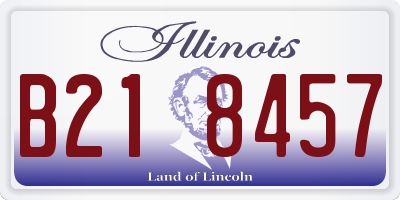 IL license plate B218457