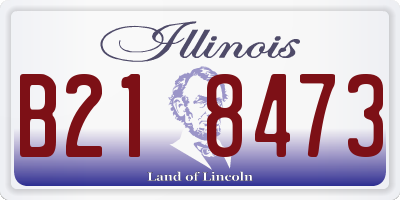 IL license plate B218473
