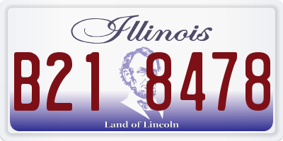 IL license plate B218478