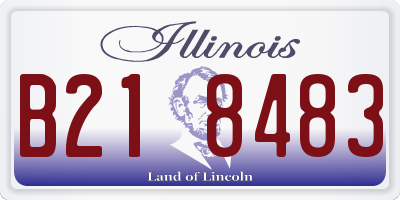 IL license plate B218483