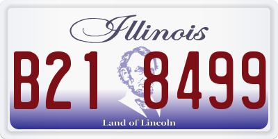 IL license plate B218499