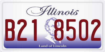 IL license plate B218502